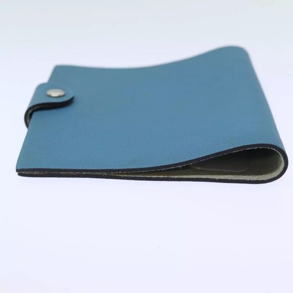 HERMES Yuris PM Day Planner Cover Leather Blue Auth - Picture 12 of 15